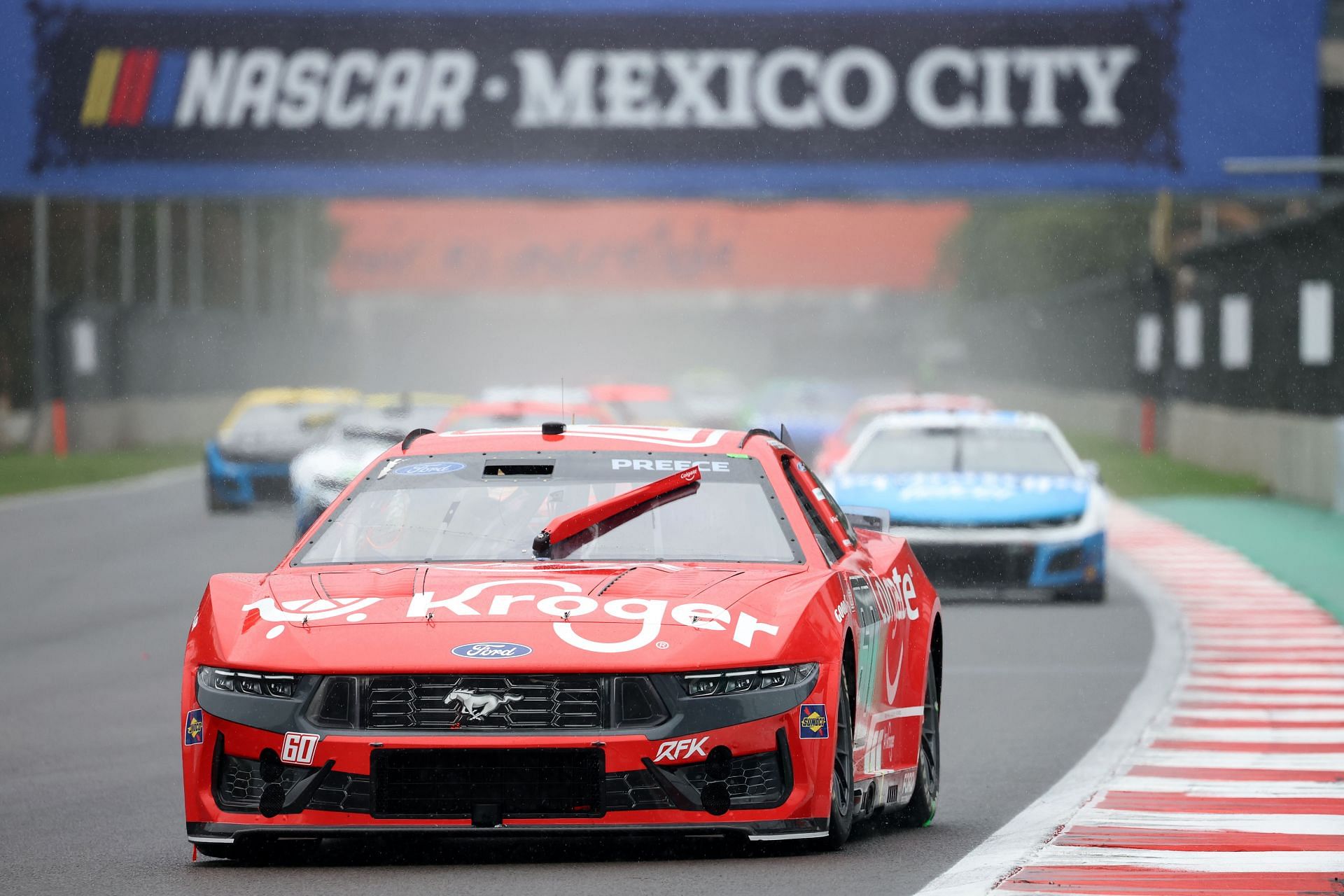 Ryan Preece in the #60 Kroger/Colgate Ford during the NASCAR Cup Series Viva Mexico 250. Source: Getty